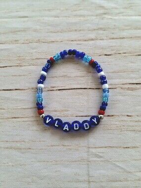 Baseball Fan Friendship Bracelet Blue Jays Vladdy NEW Handmade